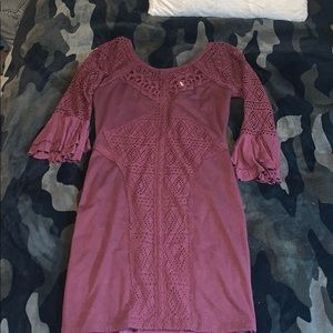 Maroon free people holiday dress size xs